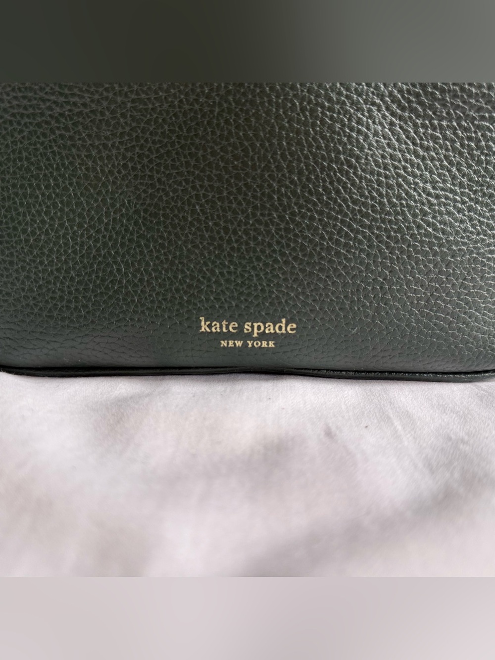 kate spade Deep Evergreen Pebbled Leather Polly Medium Camera Bag - Picture 7 of 11